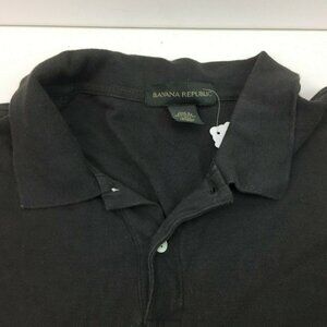 Banana Republic Mens Black Polo Shirt Casual Short Sleeve Size XL